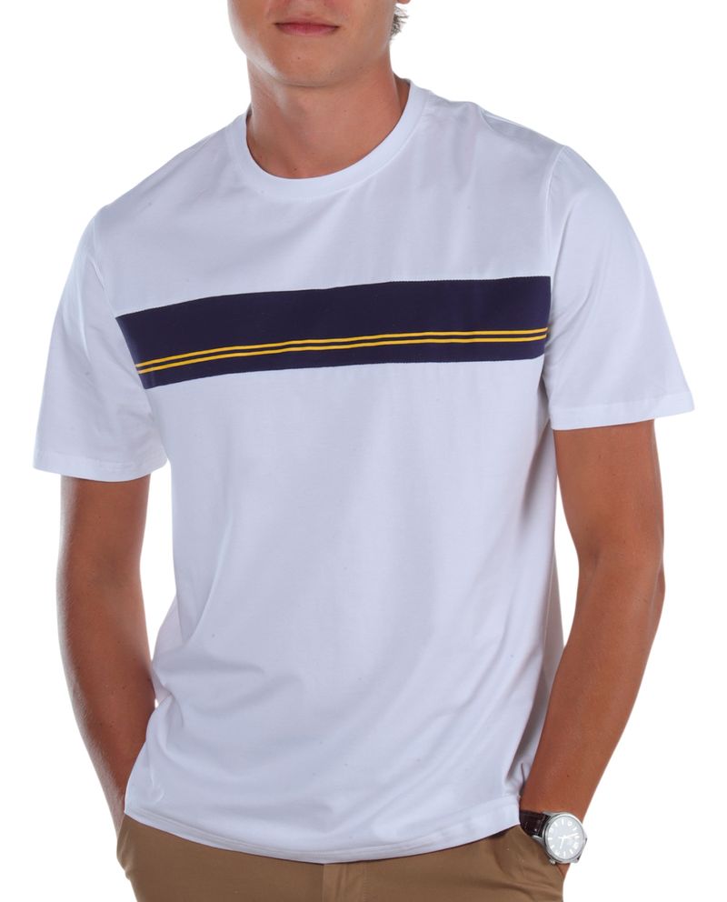 104819264-Camiseta-Gents-blanca-con-rayas-para-hombre