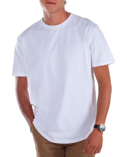 Camiseta básica Gents blanca sólida para hombre