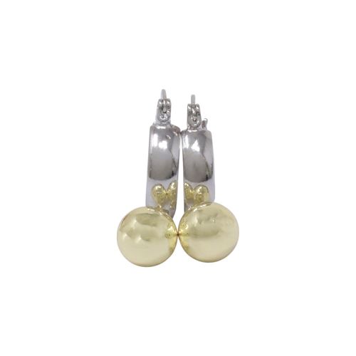 Aretes  de brass plateados para mujer
