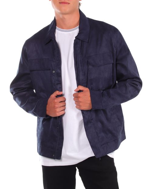Chaqueta Gents azul navy texturizada para hombre