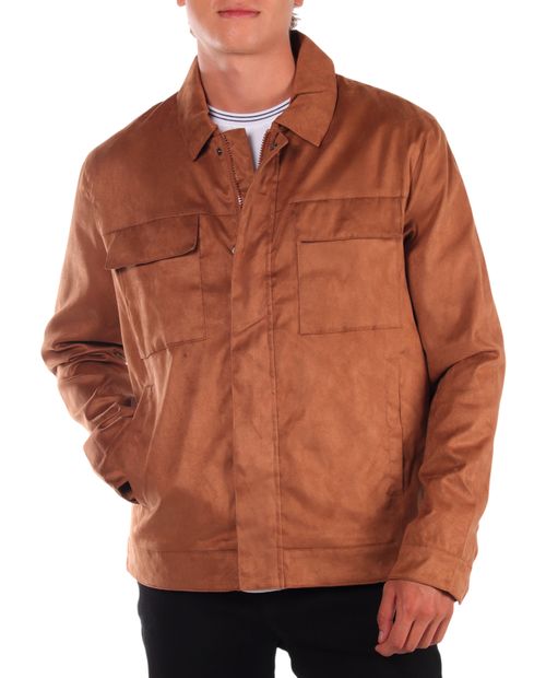 Chaqueta Gents café claro texturizada para hombre