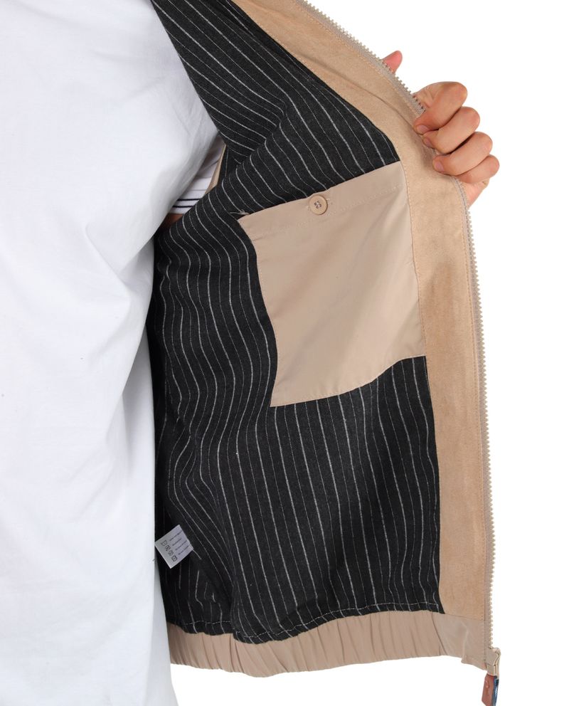 104761260-Chaqueta-bomber-impermeable-Gents-beige-solida-para-hombre