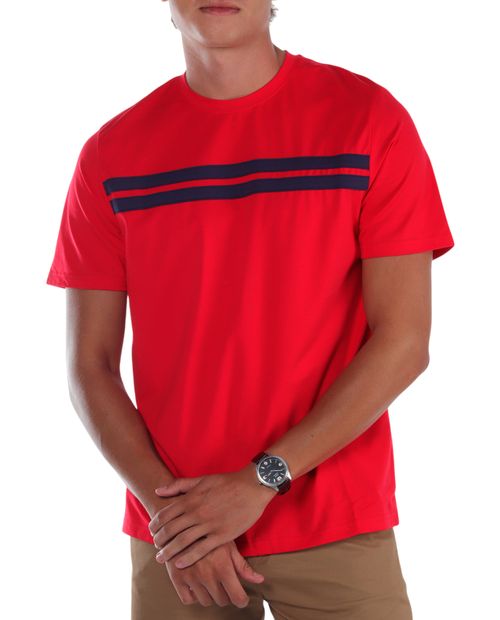 Camiseta Gents roja rayada para hombre