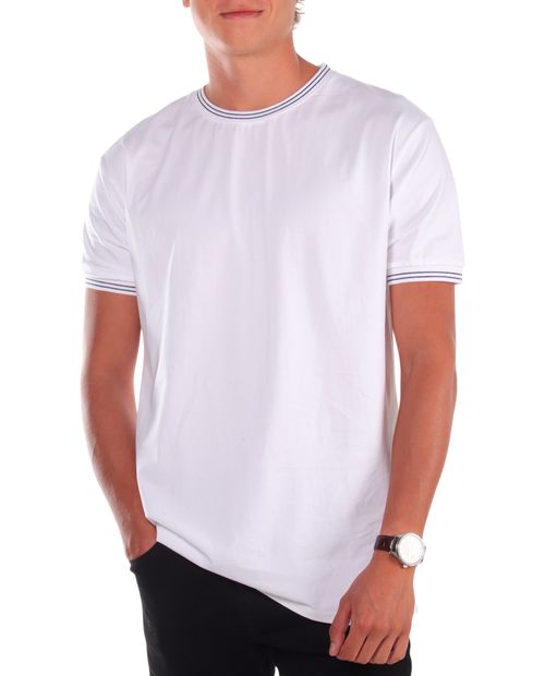 Camiseta Gents blanca sólida para hombre