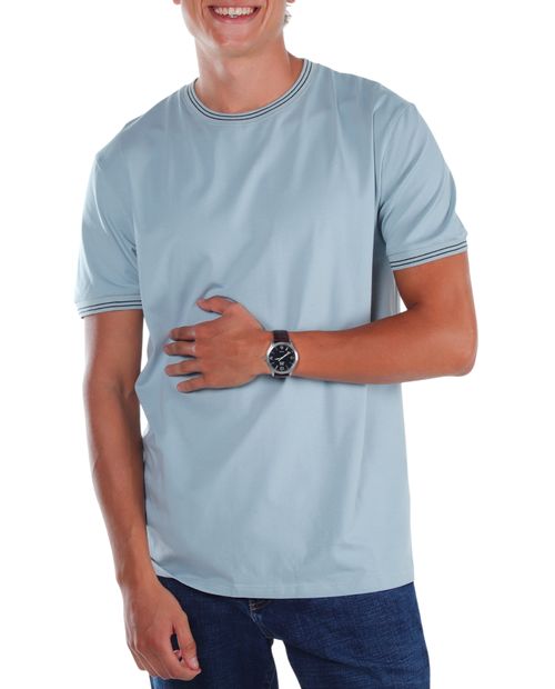 Camiseta Gents celeste sólida para hombre