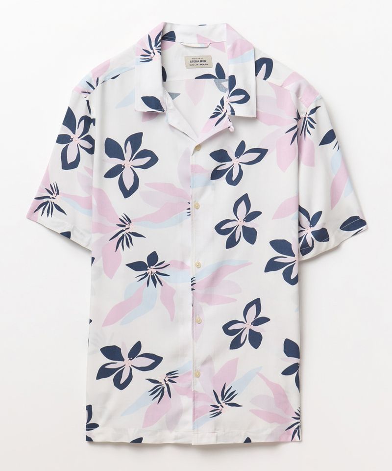 104940002-Camisa-casual-Sfera-blanca-con-estampado-floral-para-hombre
