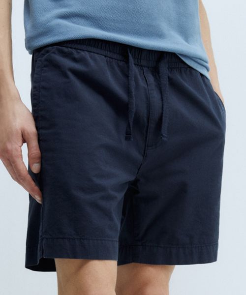 Short casual Sfera azul navy texturizado para hombre