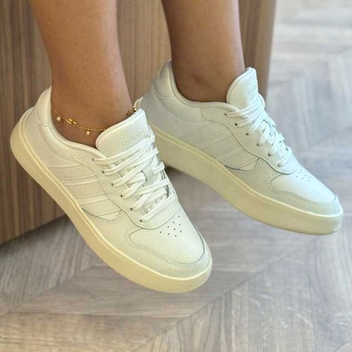 Zapato Adidas Litecourt casual color blanco para mujer