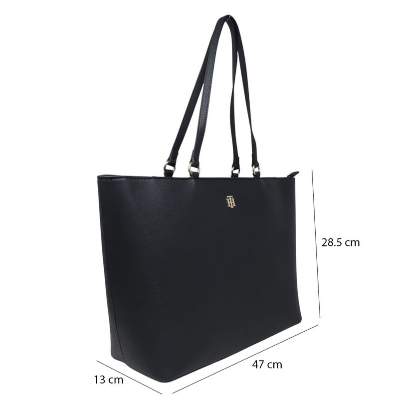 Cartera tote Tommy Hilfiger color negro para mujer Siman Nicaragua
