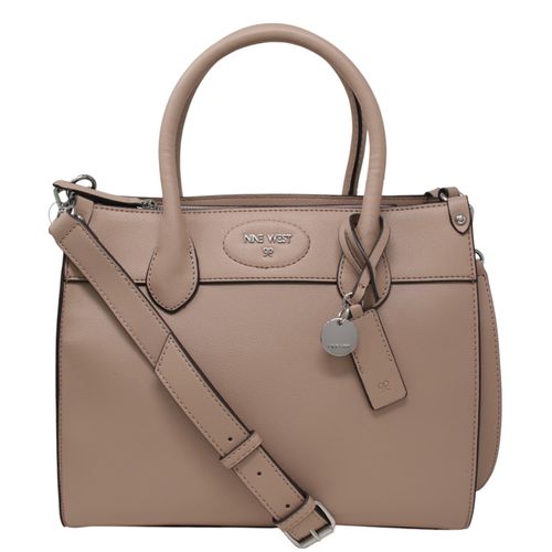 Cartera satchel Nine West rosada para mujer
