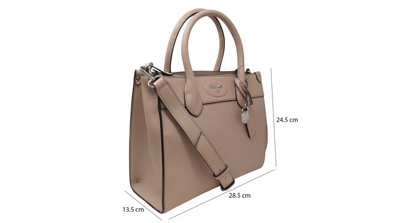 Cartera satchel Nine West rosada para mujer