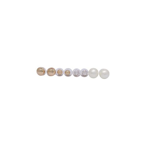 Set de 4 aretes bicolor para mujer