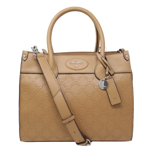 Cartera satchel Nine West café para mujer