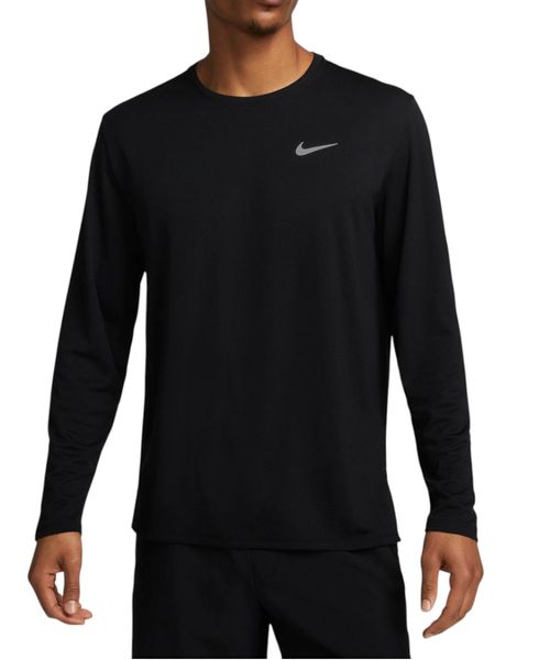 Camiseta deportiva Nike manga larga negra Dri-Fit UV negra para hombre