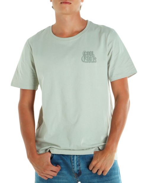 Camiseta Orange regular fit verde sage con estampado "Cool Roots" para hombre