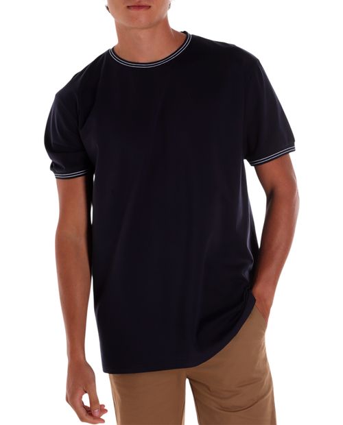 Camiseta Gents azul navy sólida para hombre