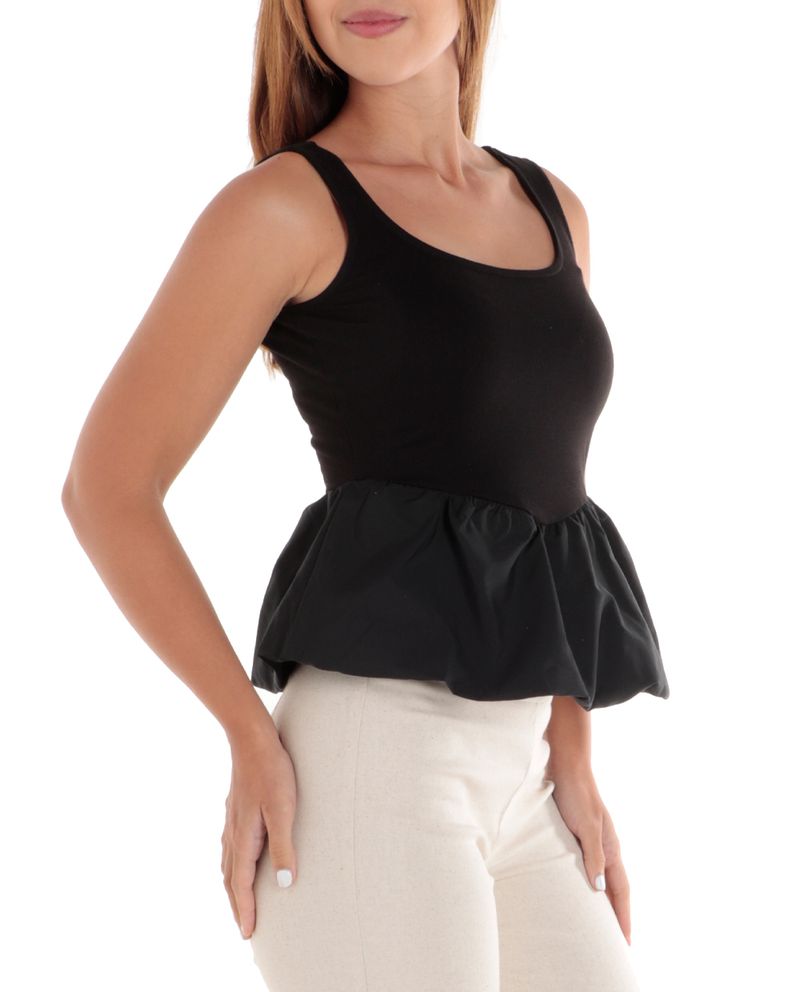 104867249-Blusa-No-Comment-peplum-negra-sin-mangas-para-mujer