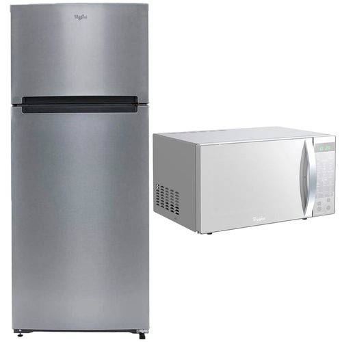 Combo refrigeradora Whirlpool 18 PCU Top Mount Energy saver + Microondas Whirlpool 1.1 PCU
