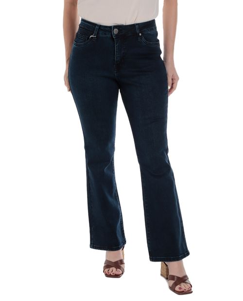 Jeans Nicolle bootcut azul de cintura alta para mujer