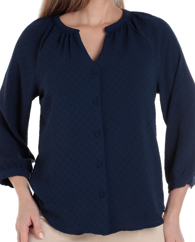 104812099-Blusa-Adrienne-Vittadini-formal-estampada-manga-3-4-para-mujer