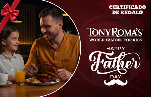 Certificado de regalo Tony Roma's