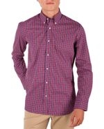 104789393-Camisa-casual-PuroEGO-custom-fit-roja-cuadriculada-para-hombre