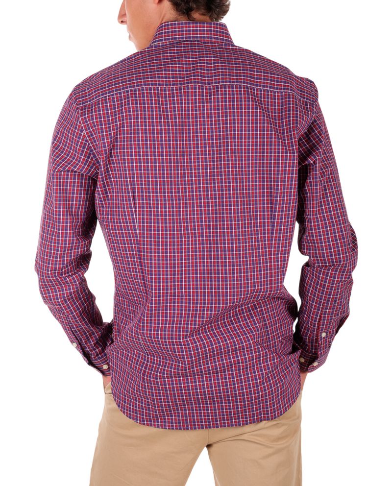 104789393-Camisa-casual-PuroEGO-custom-fit-roja-cuadriculada-para-hombre