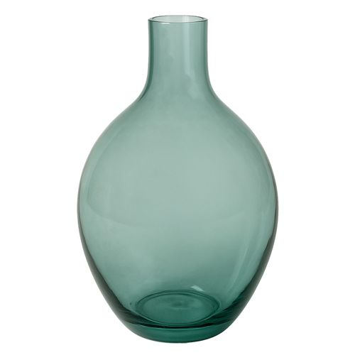 Florero traslucido de vidrio 16.5x16.5x24 cm
