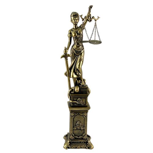 Figura decorativa de dama de la justicia 10.50x9x43 cm
