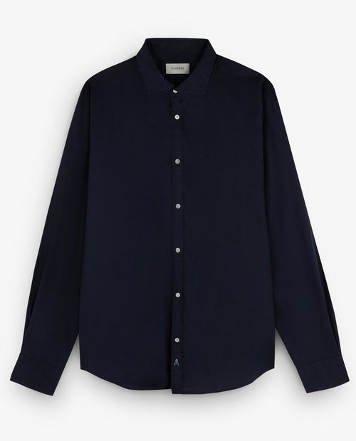 Camisa ajustada lisa azul marino Scalpers para hombre