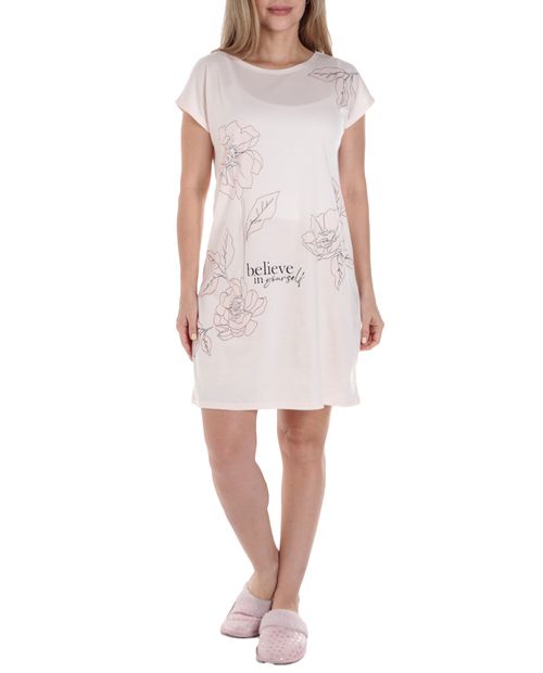 Camisón Parisien estampado manga corta para mujer