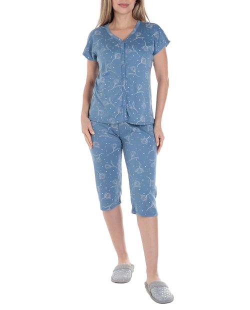 Pijama con pantalón Parisien estampada para mujer