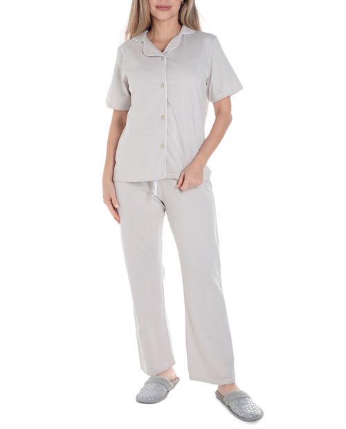 Pijama con pantalón Nicolle gris para mujer