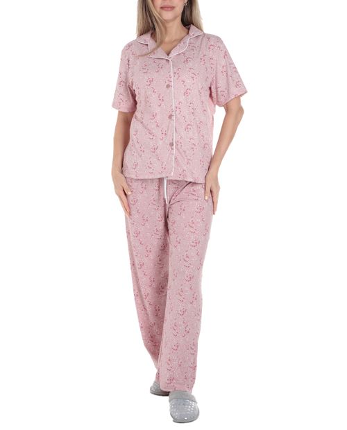 Pijama con pantalón Nicolle estampada para mujer