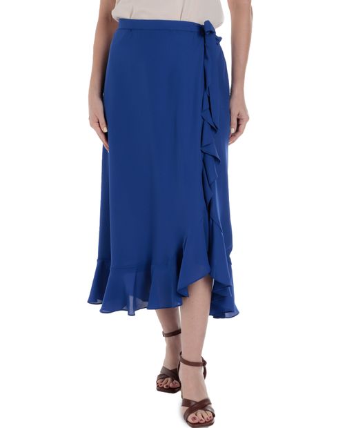 Falda Marcella asimétrica de cintura alta para mujer