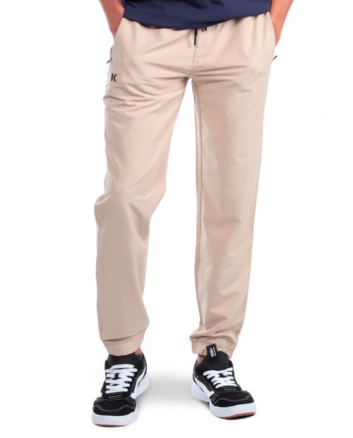 Jogger Hurley beige sólido para hombre
