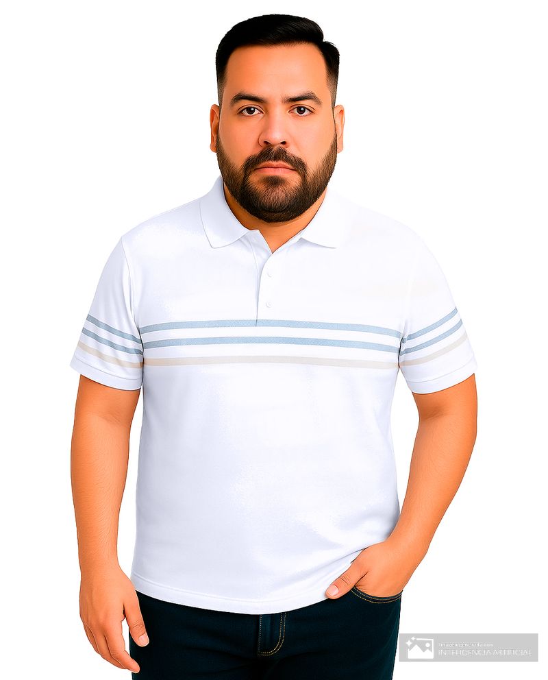 104831131-Camisa-polo-Gents-blanca-con-rayas-para-hombre