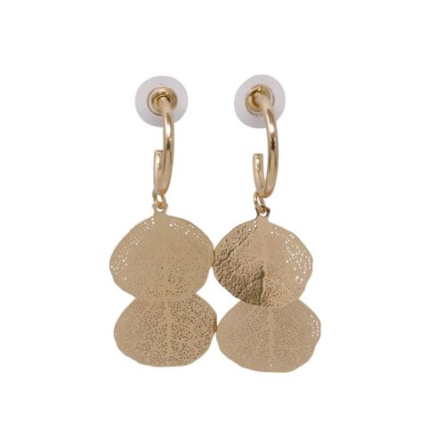 Aretes de filigrana dorados para mujer
