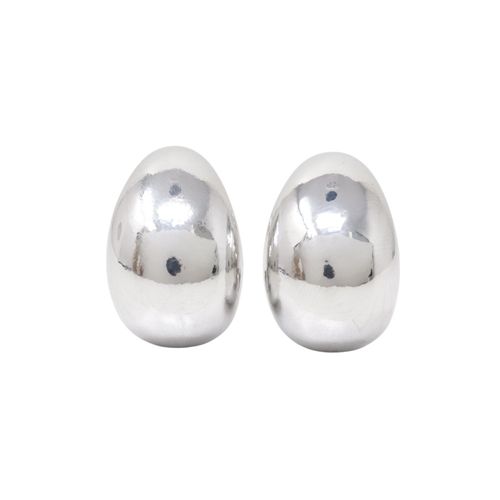 Aretes de brass con baño de plata para mujer