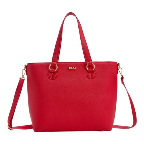 Cartera tote H&Co roja para mujer