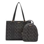 104944038-Duo-de-cartera-tote-y-mochila-H-Co-negro-para-mujer