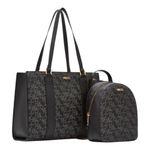 104944038-Duo-de-cartera-tote-y-mochila-H-Co-negro-para-mujer