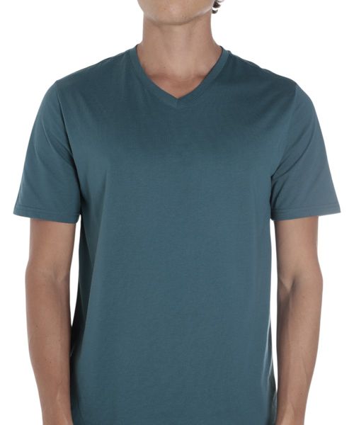 Camiseta deportiva Teammate cuello V verde para hombre