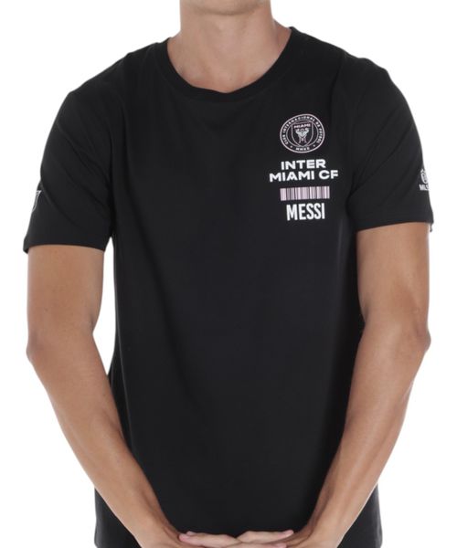 Camiseta deportiva Inter de Miami estampada negra para hombre