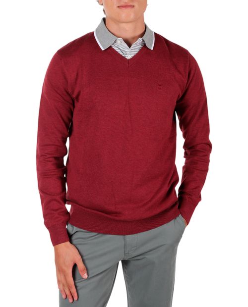 Suéter Puro Ego rojo con textura para hombre