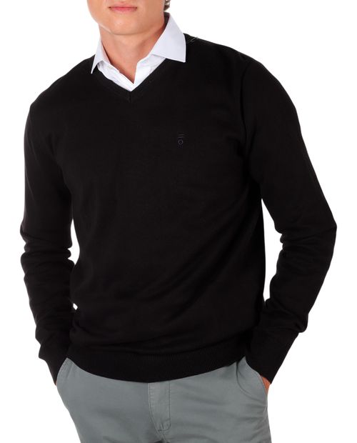 Suéter Puro Ego negro con textura para hombre