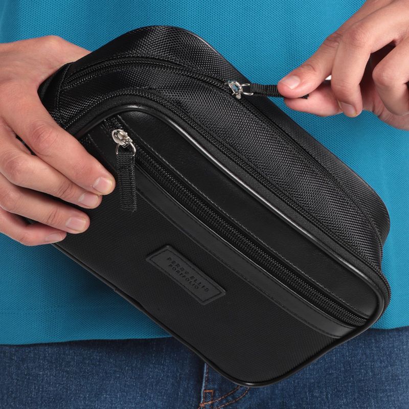 104813056-Bolso-para-viaje-Perry-Ellis-negro-con-textura-para-hombre