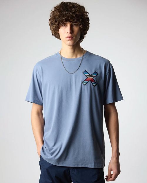 Camiseta regular fit Blue banana azul bordado "X" para hombre