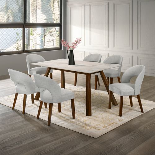 Comedor para 6 personas rectangular Ts Dennis