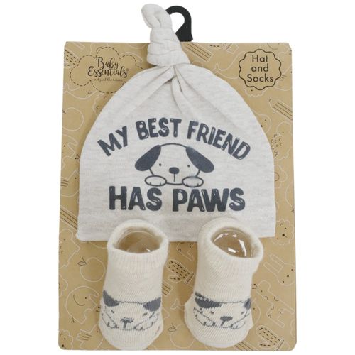 Set de gorro y par calcetines para bebé niño